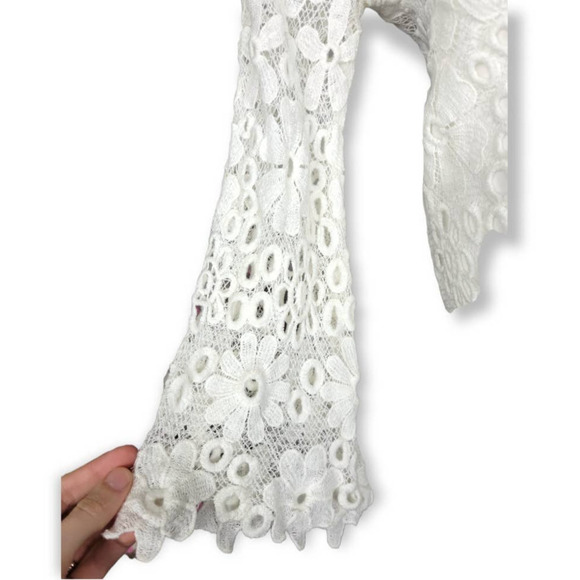 Velvet By Graham & Spencer Embroidered Lace Sheath Knee Length Dress Size Medium - Picture 5 of 12